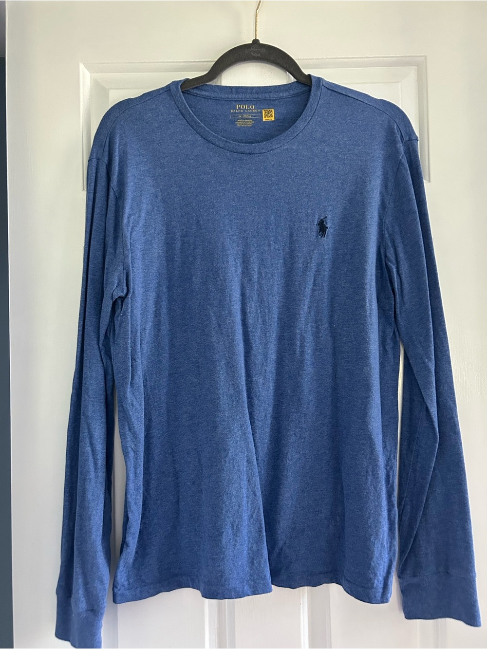 Polo by Ralph Lauren Long-Sleeve Crew Neck Shirt - Heather Blue
